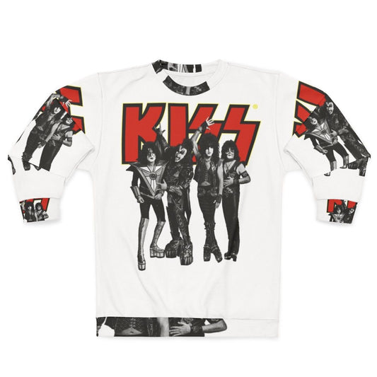 Vintage Kiss Band Logo Red and Yellow Sweatshirt