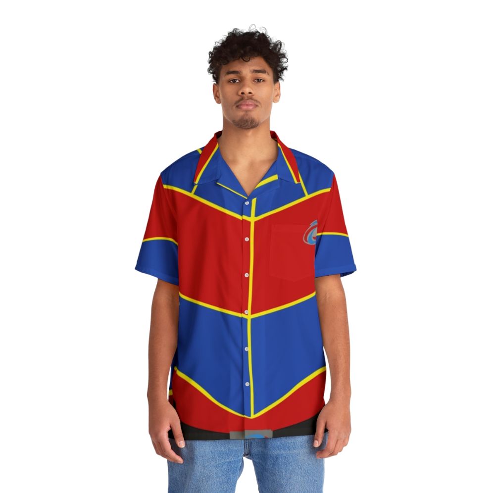 Captain Man Vest Hawaiian Shirt for Henry Danger Fans - People Front