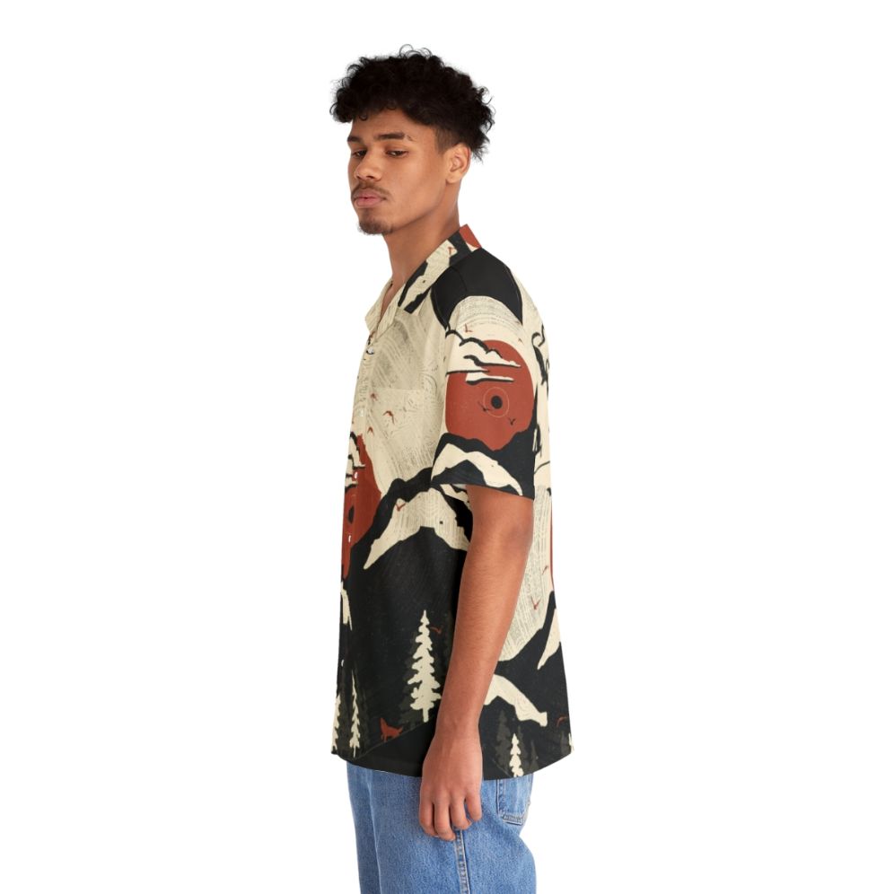 Mtn Lp Hawaiian Shirt with tropical print, nature and mountain design - People Left