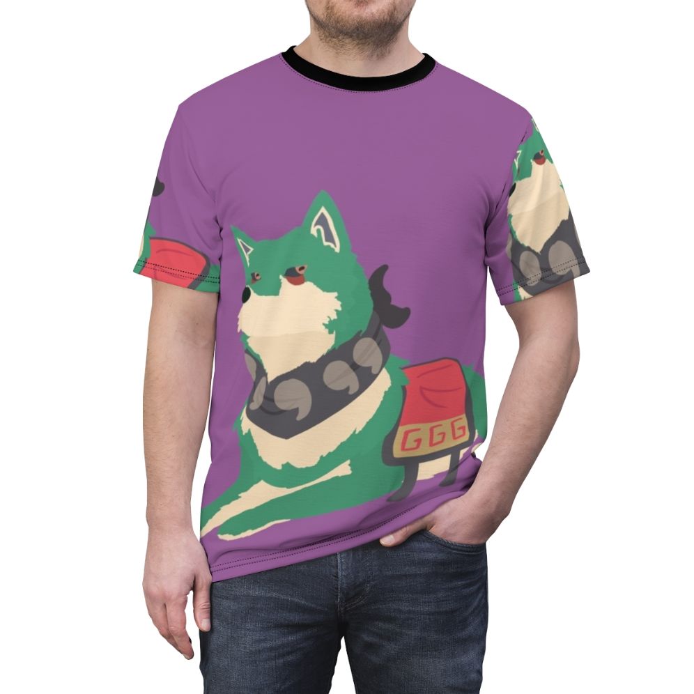 Loopy Toad anime dog t-shirt featuring fan art inspired by The Daily Life of the Immortal King - men front