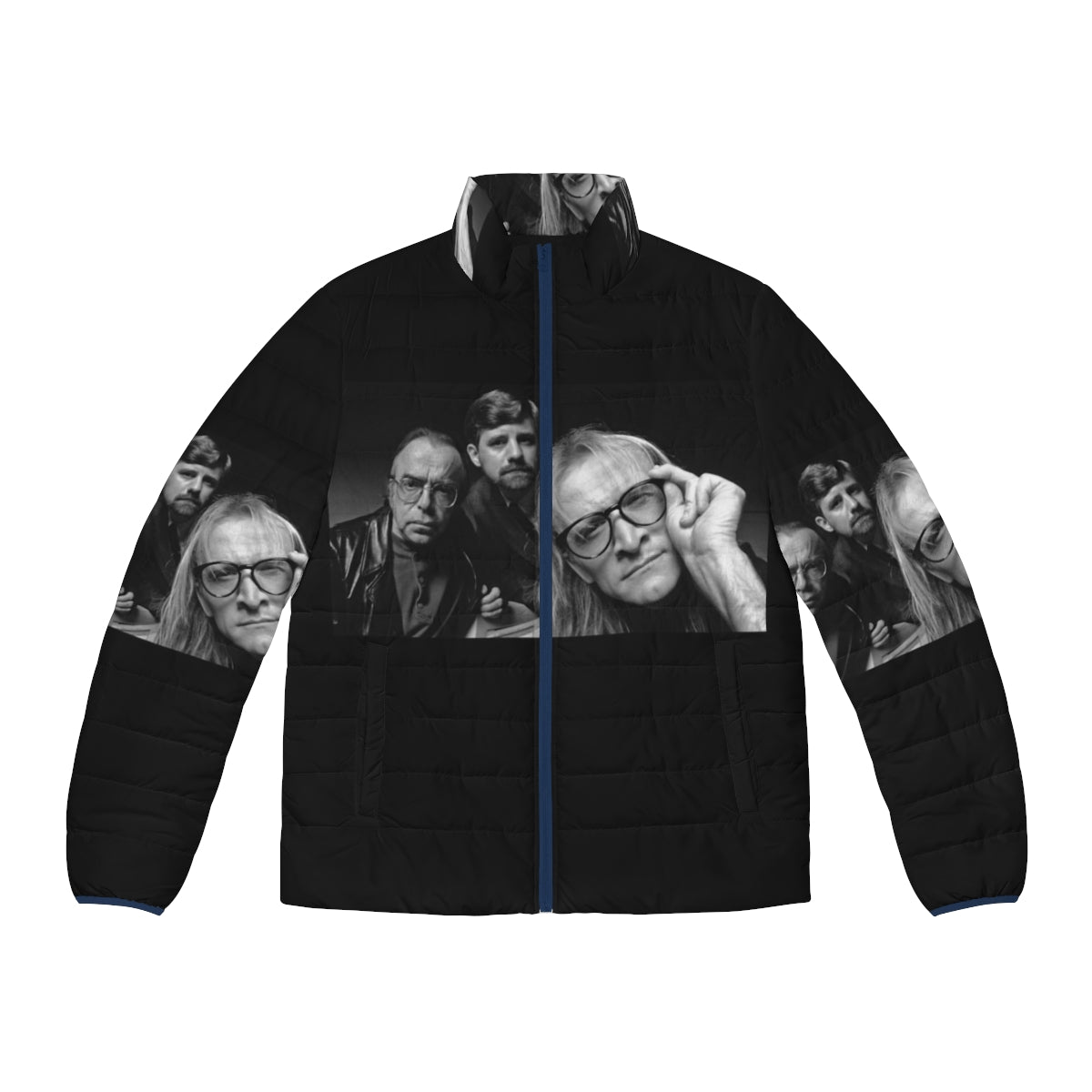 X-Files Grunge Style Puffer Jacket with The Lone Gunmen Cult TV Parody Design