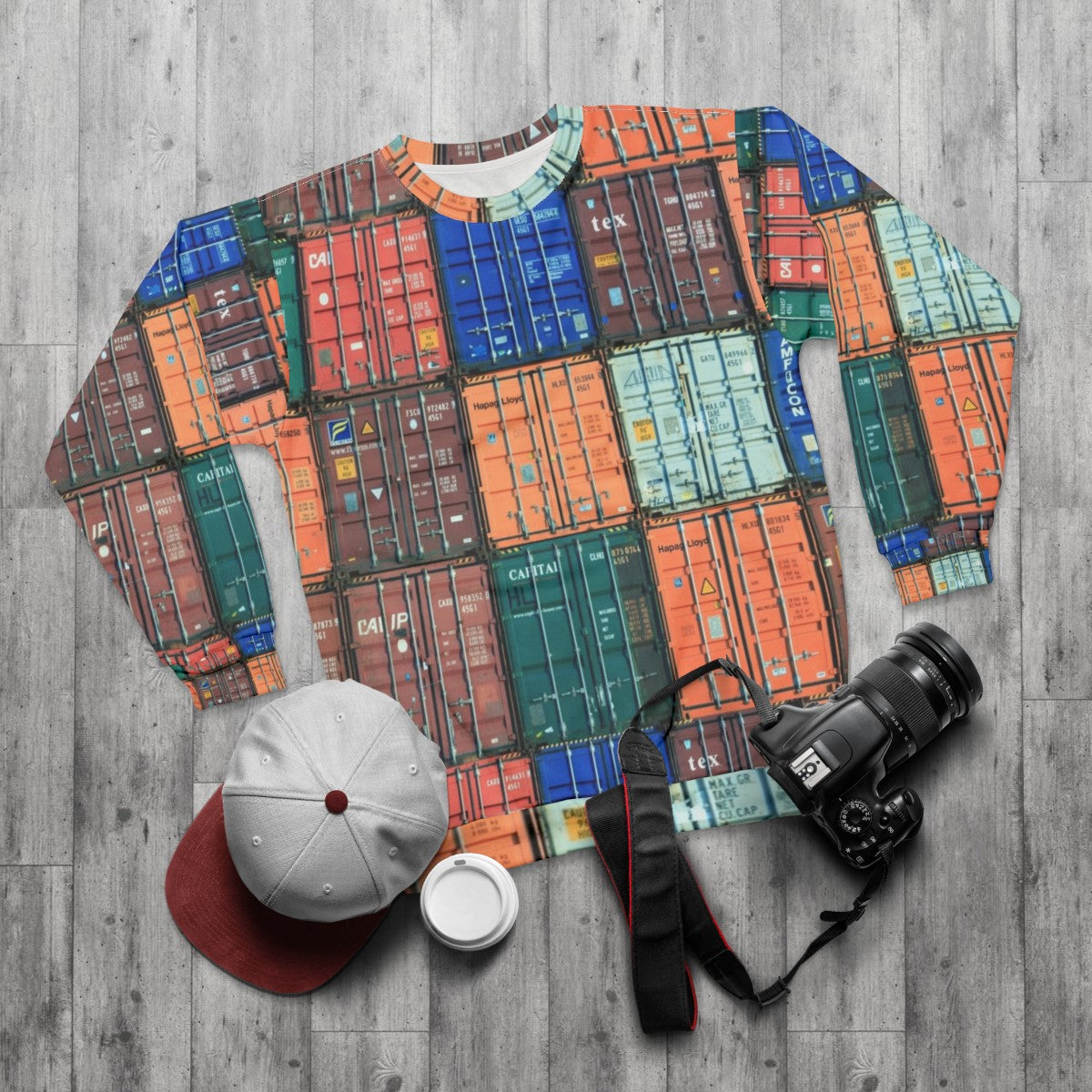 Shipping Container Sweatshirt - flat lay