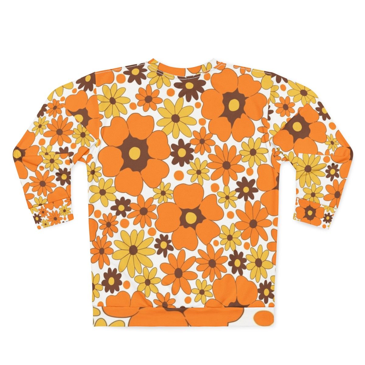 Retro 70s floral pattern sweatshirt - Back