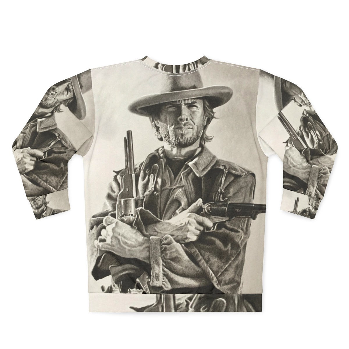 Clint Eastwood sketch sweatshirt - Back