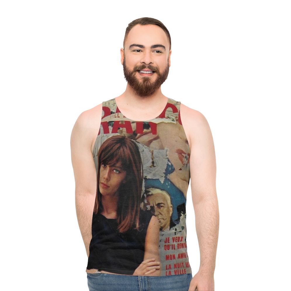 Fran Oise Hardy inspired unisex tank top - men