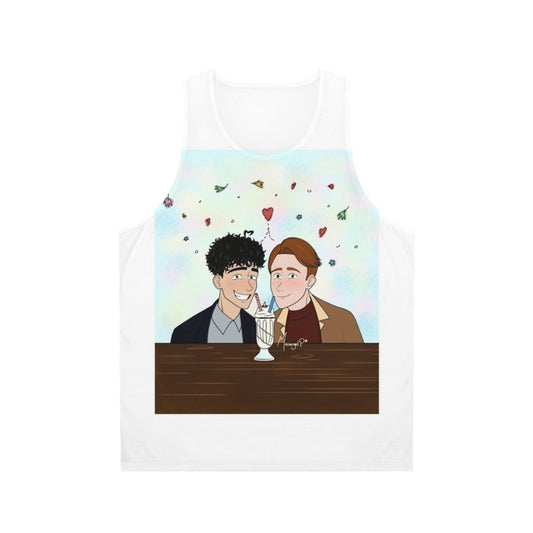 Heartstopper fanart unisex tank top