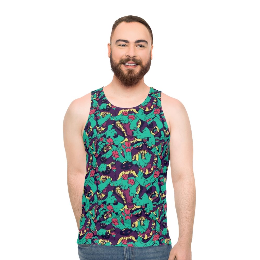 Paws and Maws Animal Print Unisex Tank Top - men