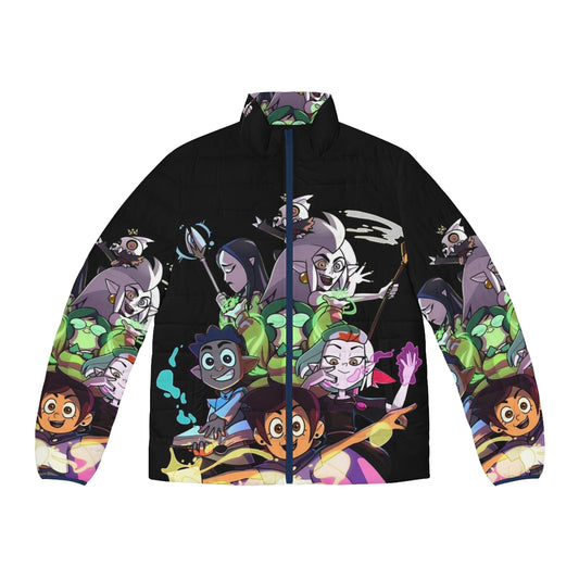 A colorful puffer jacket inspired by the magic and fantasy of The Owl House TV series