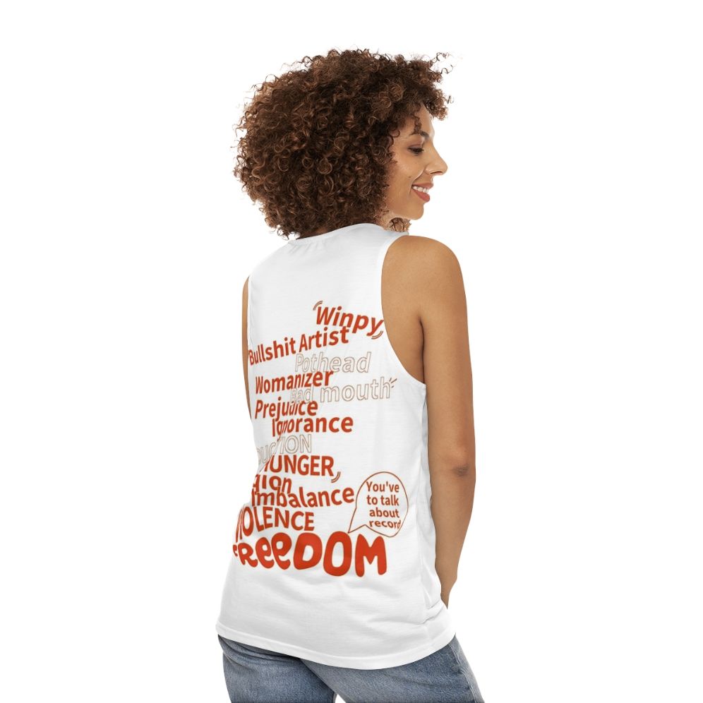 Unisex cotton tank top for casual and athletic wear - women back