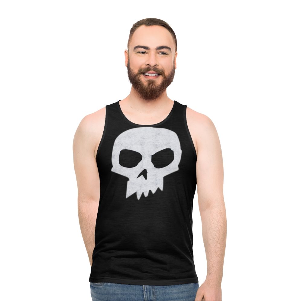 Unisex tank top with Toy Story-inspired skull and punk design - men