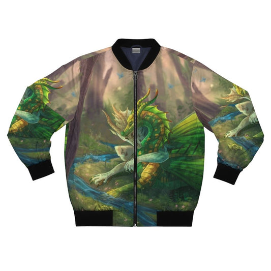 Wings of Fire Sundew and Willow Leafwing Bomber Jacket with fantasy dragon design