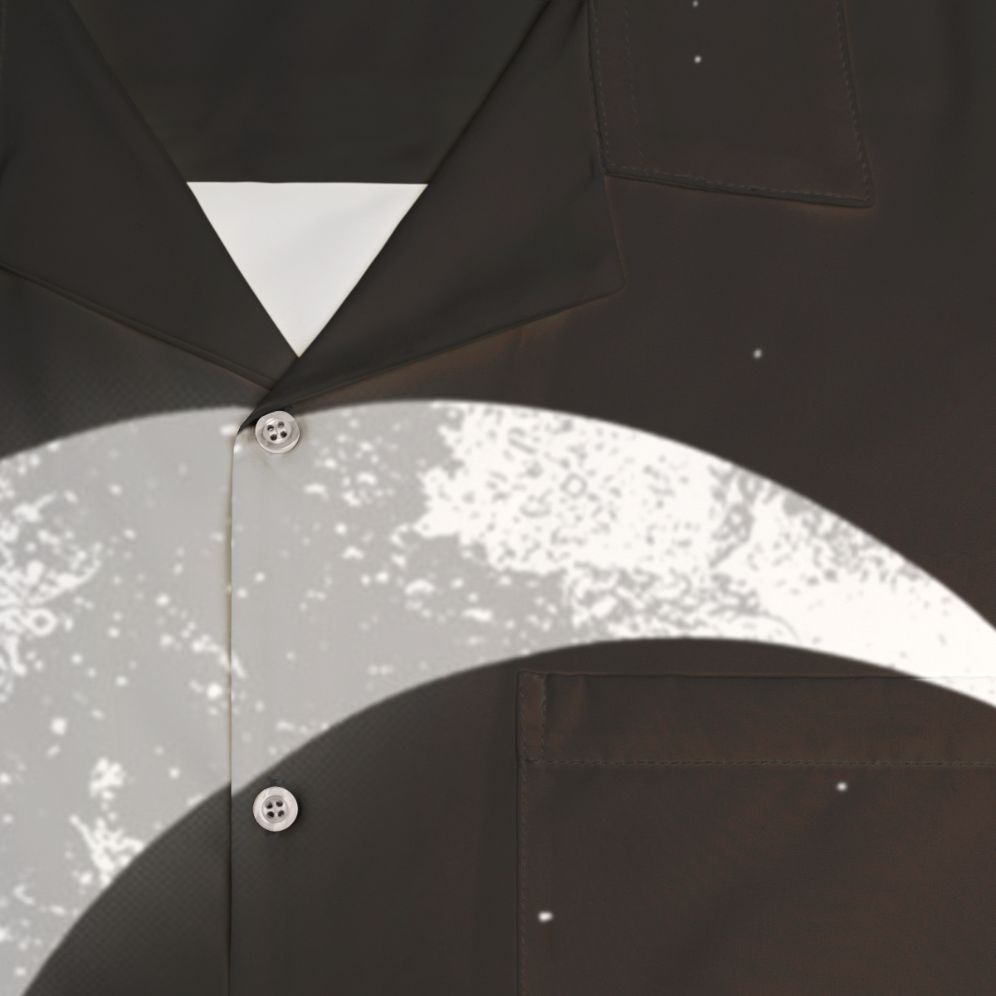 Celestial Moon Hug Hawaiian Shirt - Detail