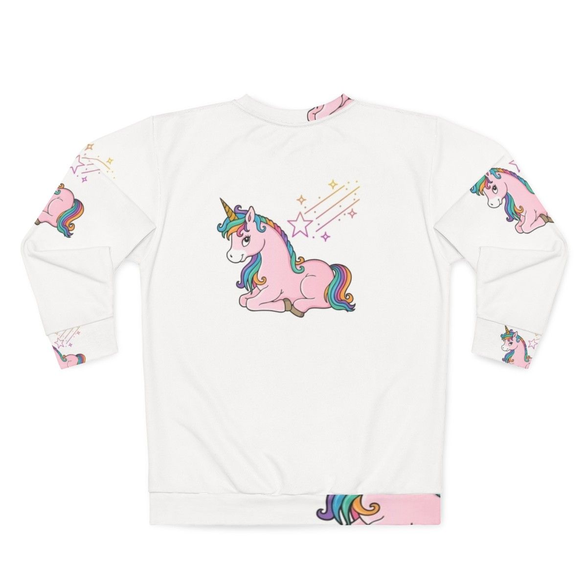 Legendary Animals Sweatshirt with Mystic Dragon and Lightning Bolt Design - Back