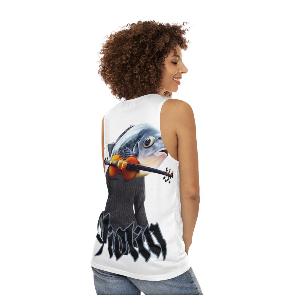 Unisex Violin Fish Tank Top - women back