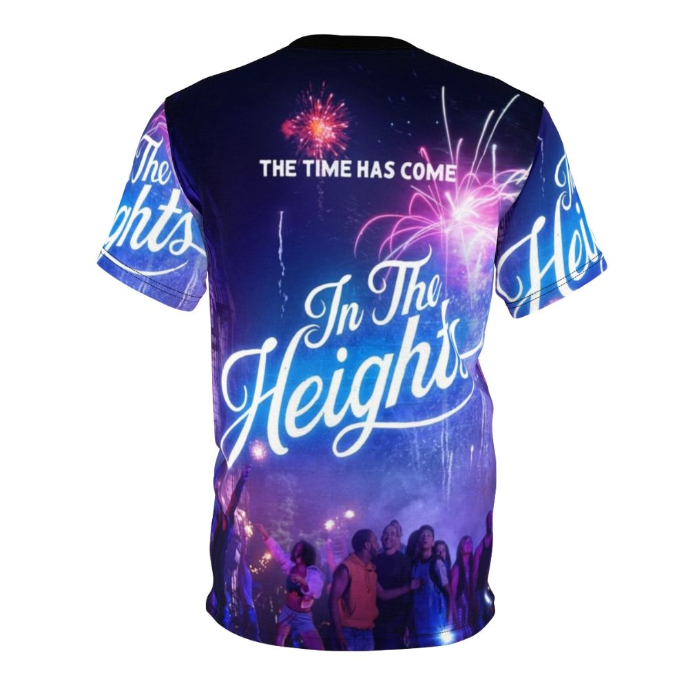 Vibrant t-shirt design inspired by the Broadway musical and 2021 movie In The Heights, featuring Anthony Ramos. - Back