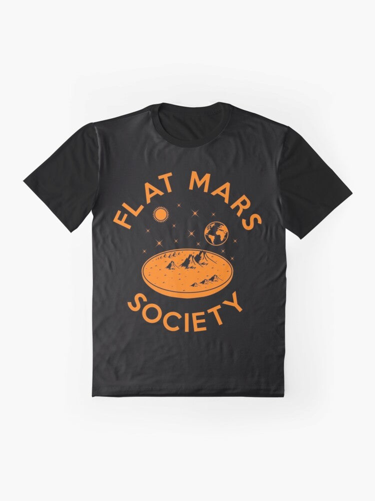 Flat Mars Society Graphic T-Shirt featuring science fiction and astronomy design elements - Flat lay