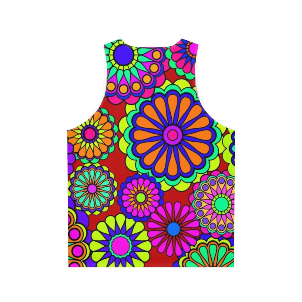 Retro Flower Power Hippie Tank Top - Back