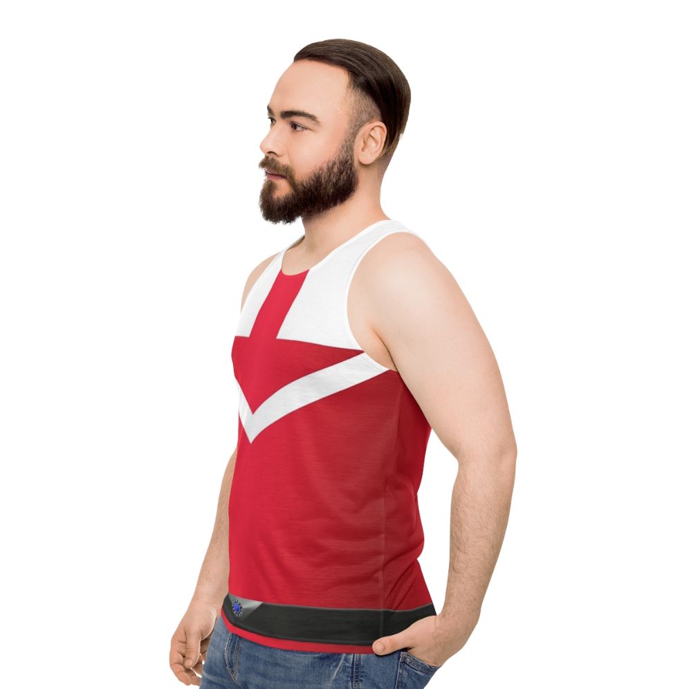 Time Force Red Unisex Tank Top - men side