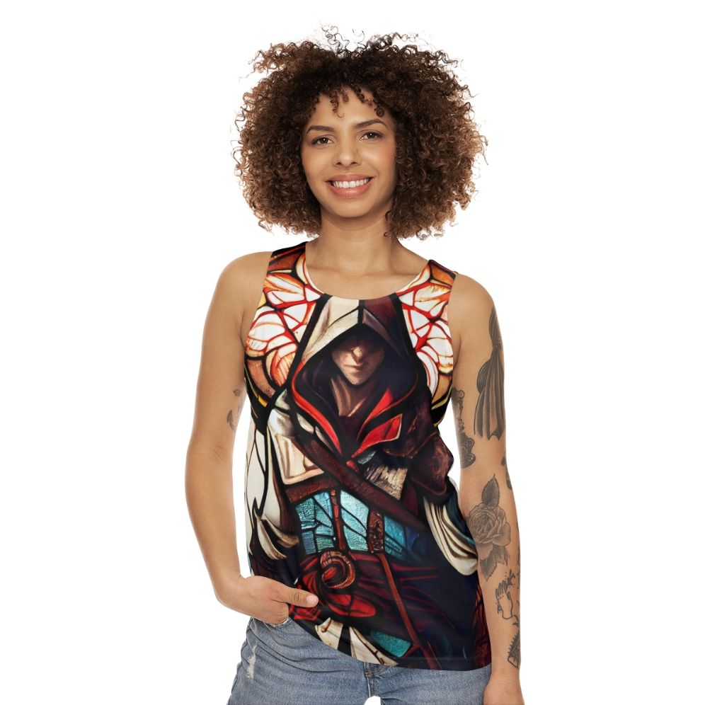 Assassin's Creed Stained Glass Unisex Tank Top - women