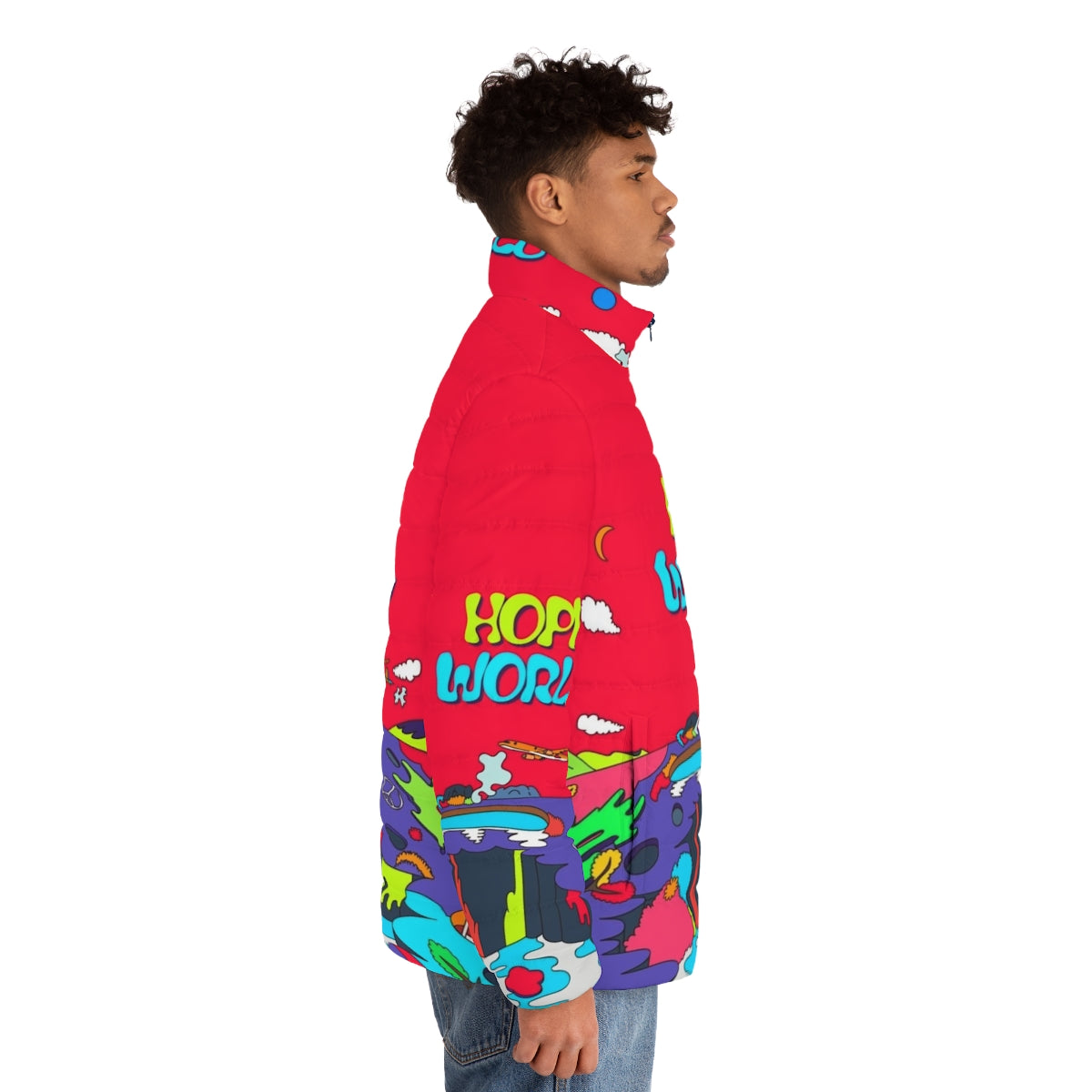 Hope World Puffer Jacket - J-Hope BTS Inspired Outerwear - men side right