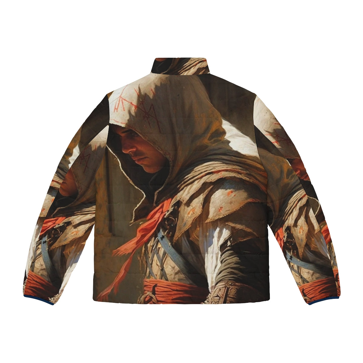 Assassins Creed Painting Puffer Jacket featuring iconic game artwork - Back