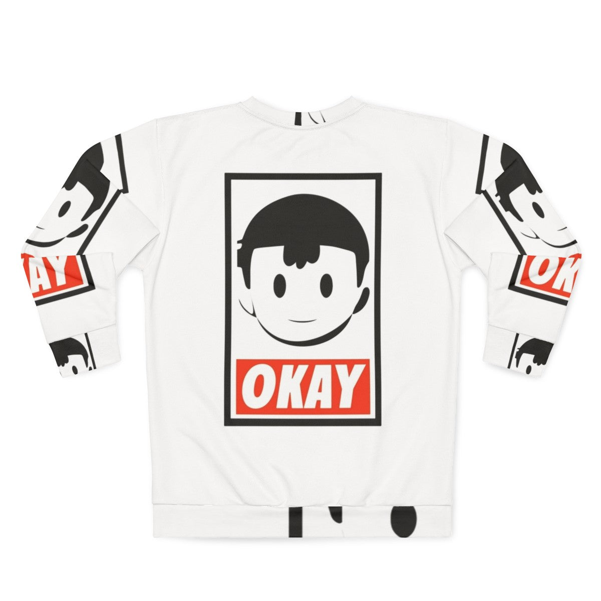 Okay Sweatshirt featuring Ness from Earthbound and Super Smash Bros - Back