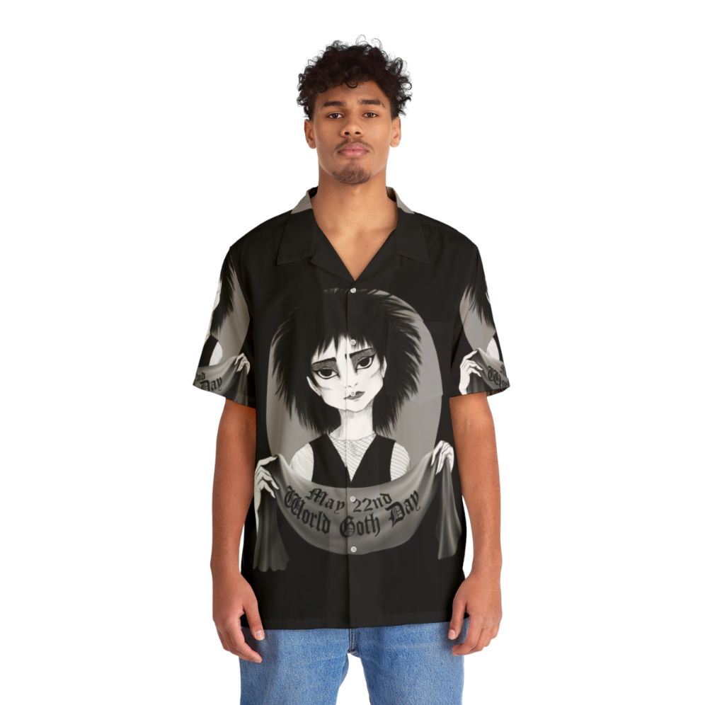 World Goth Day Siouxsie Inspired Gothic Hawaiian Shirt - People Front