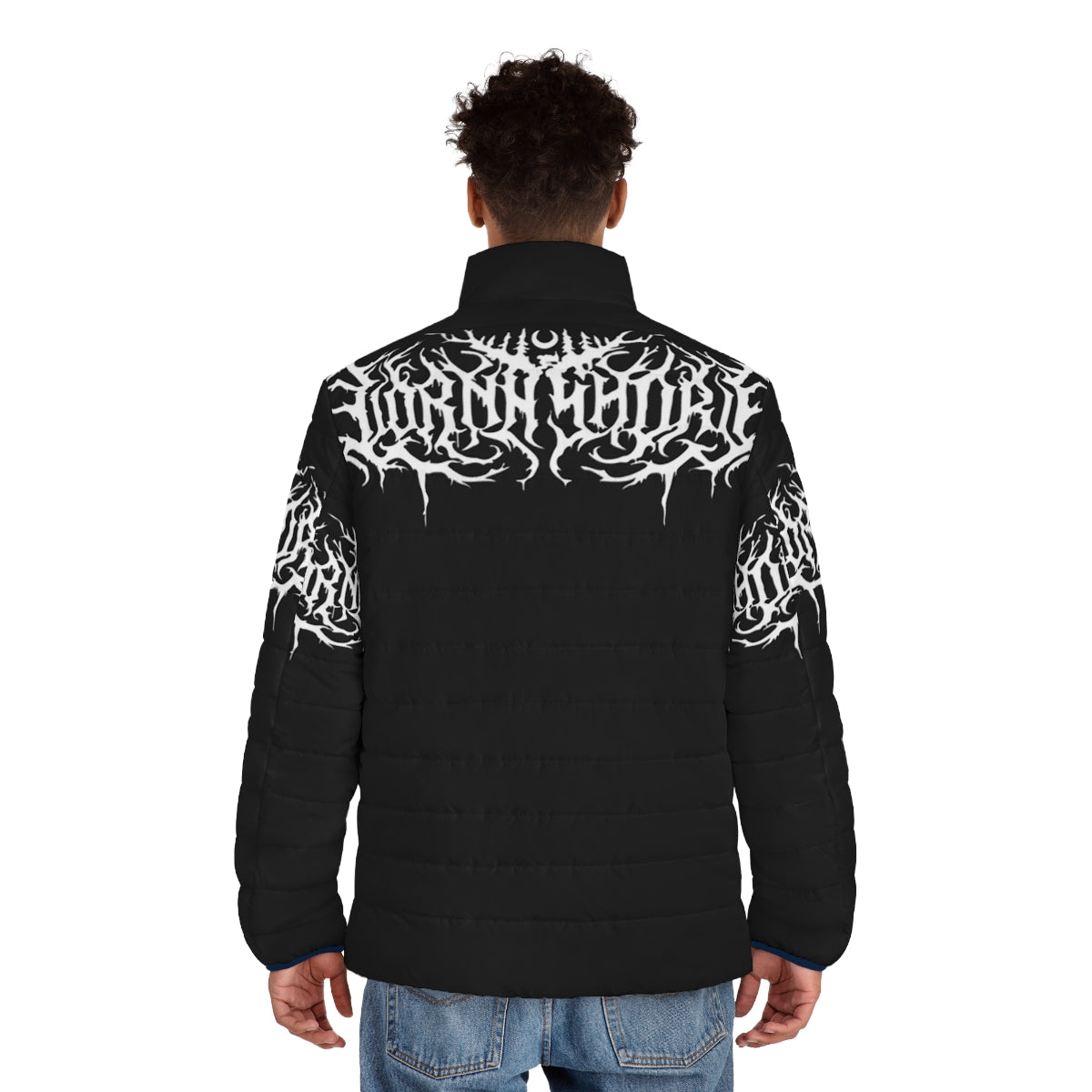 Lorna Shore Puffer Jacket with Logo - Deathcore and Metalcore Fashion - men back