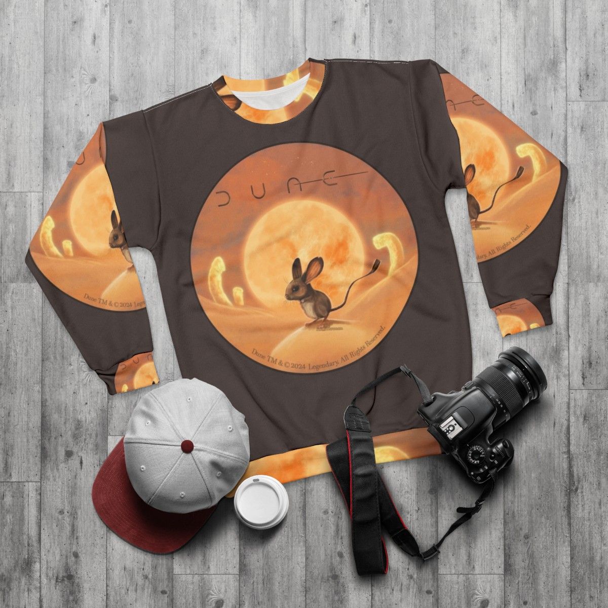 Dune Desert Mouse Painting Sweatshirt - flat lay