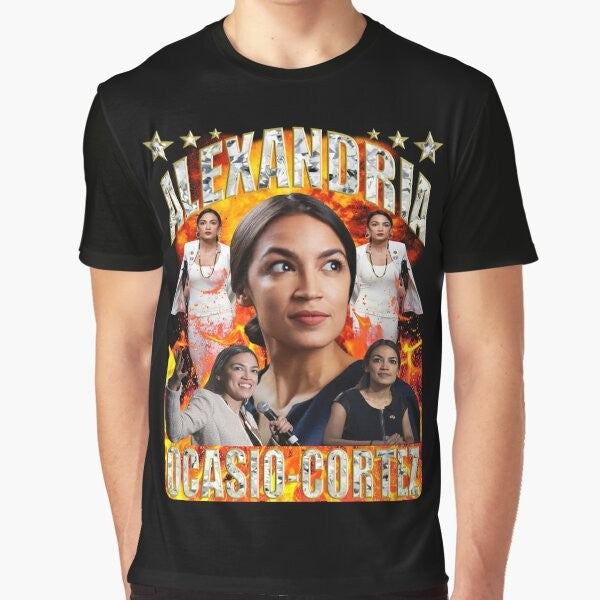 Alexandria Ocasio-Cortez (AOC) Democratic Socialist Graphic T-Shirt