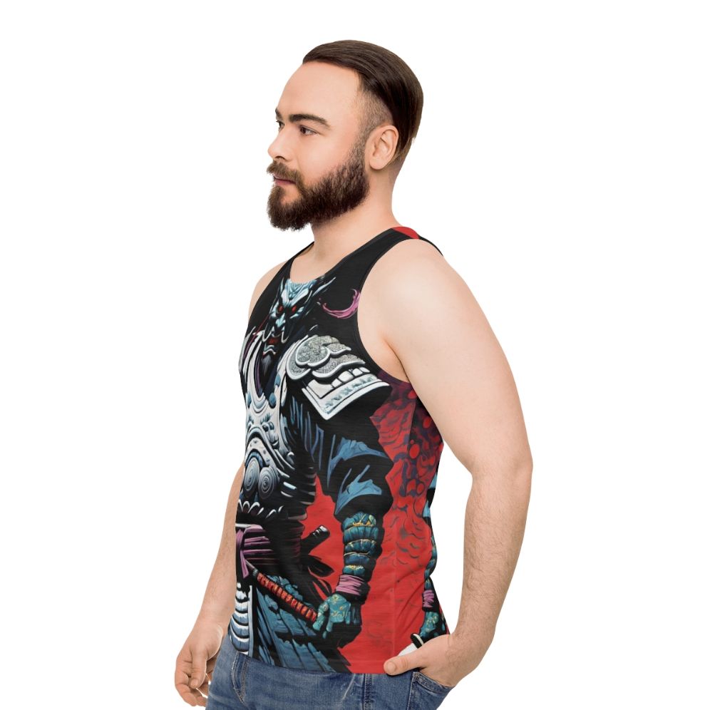 Samurai demon unisex tank top - men side