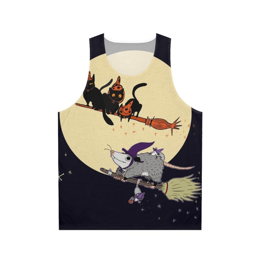 Witches Familiar Unisex Halloween Cat Tank Top