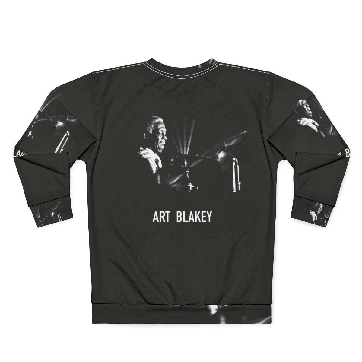 Art Blakey, legendary jazz drummer, on a stylish sweatshirt - Back