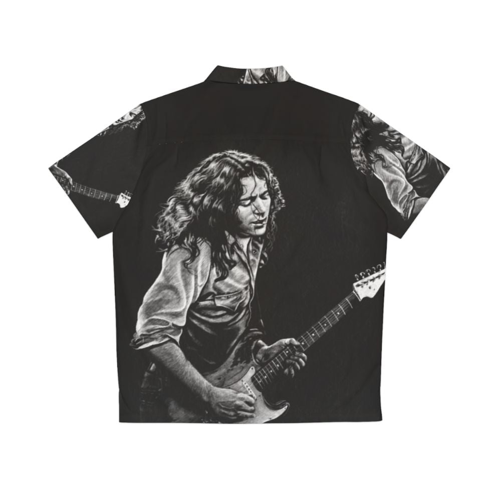 Rory Gallagher Hawaiian Shirt featuring the legendary Irish guitarist - Back