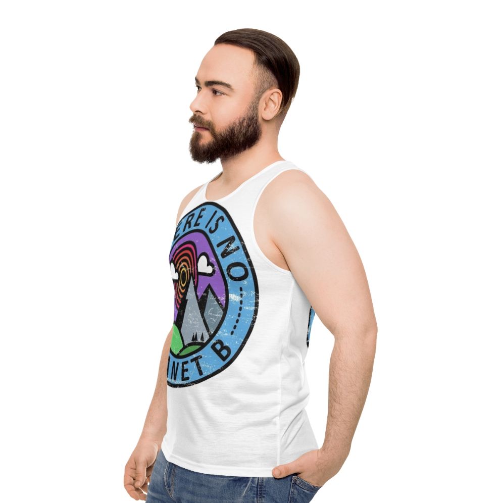 Eco-friendly "There Is No Planet B" unisex tank top - men side