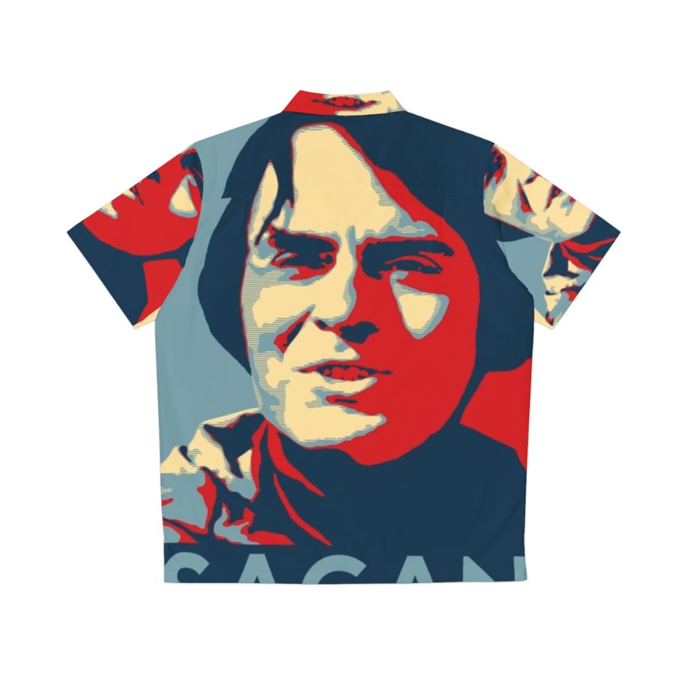 Carl Sagan Hawaiian Shirt featuring Cosmic Imagery - Back