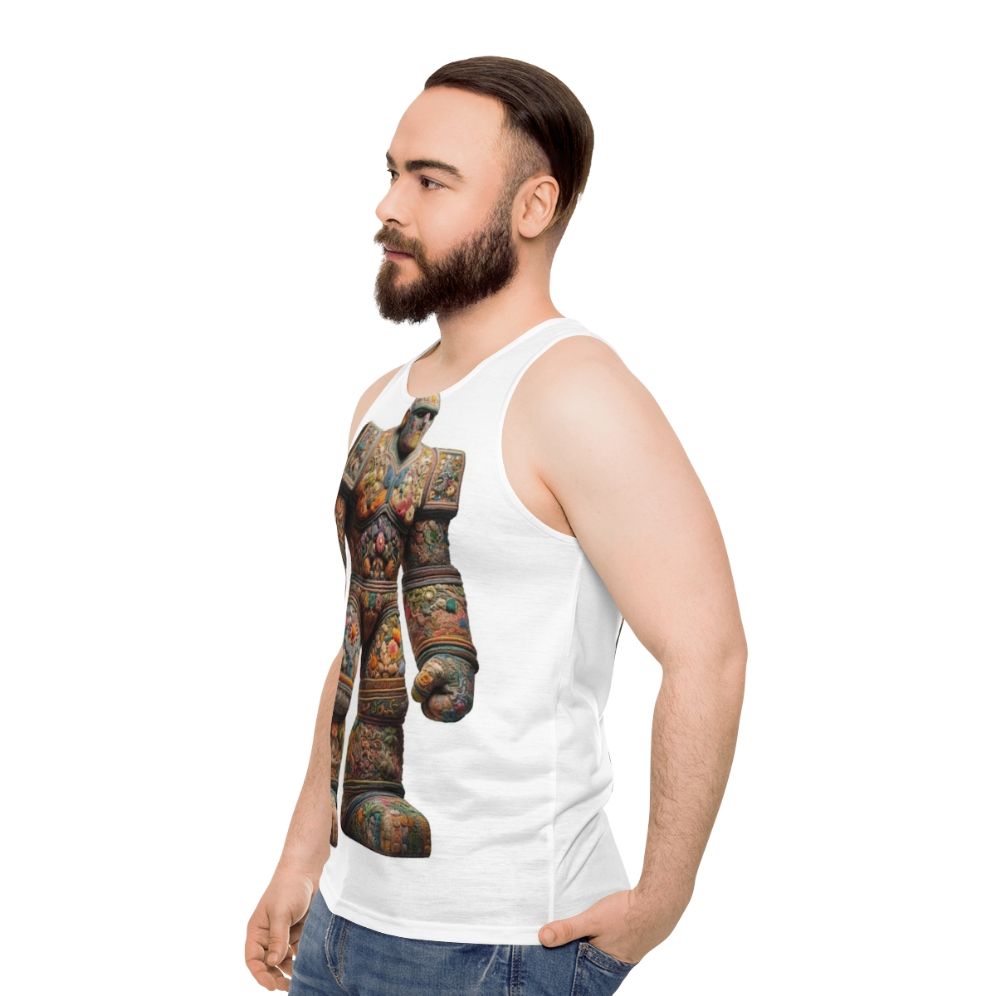 Embroidered Golem Unisex Fantasy Tank Top - men side