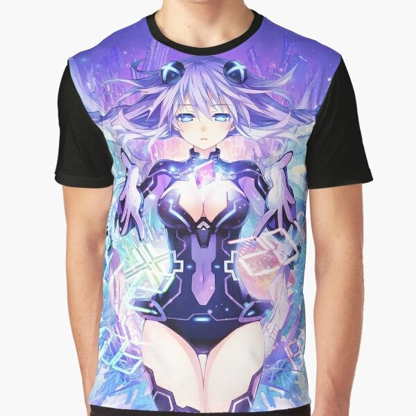 Hyperdimension Neptunia Purple Heart T-Shirt featuring the CPU Goddess of Gamindustri