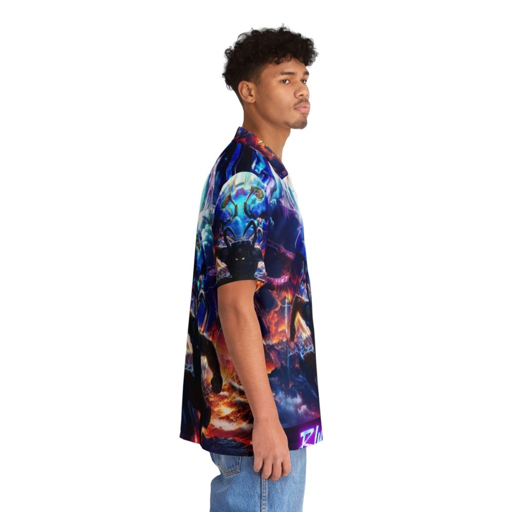 Blue Beetle Hawaiian Shirt 2 - Superhero Comic Apparel - People Pight