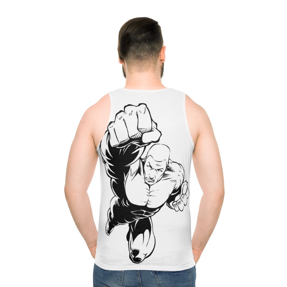 Superhero Inspired Unisex Tank Top - men back