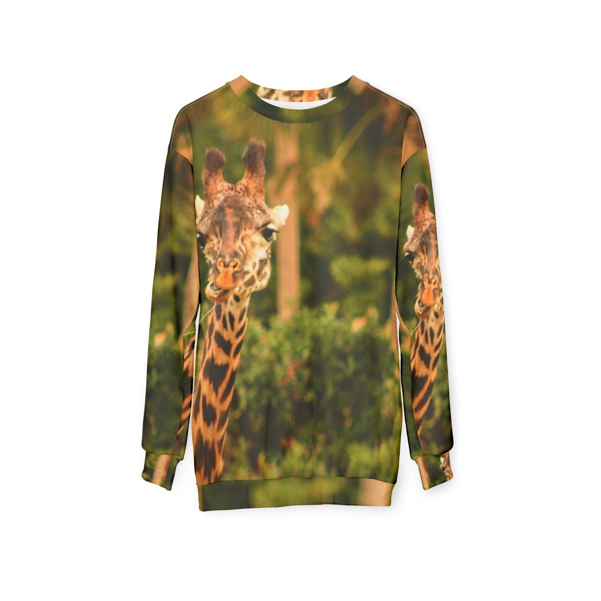 Giraffe Themed "Say What" Sweatshirt - hanging