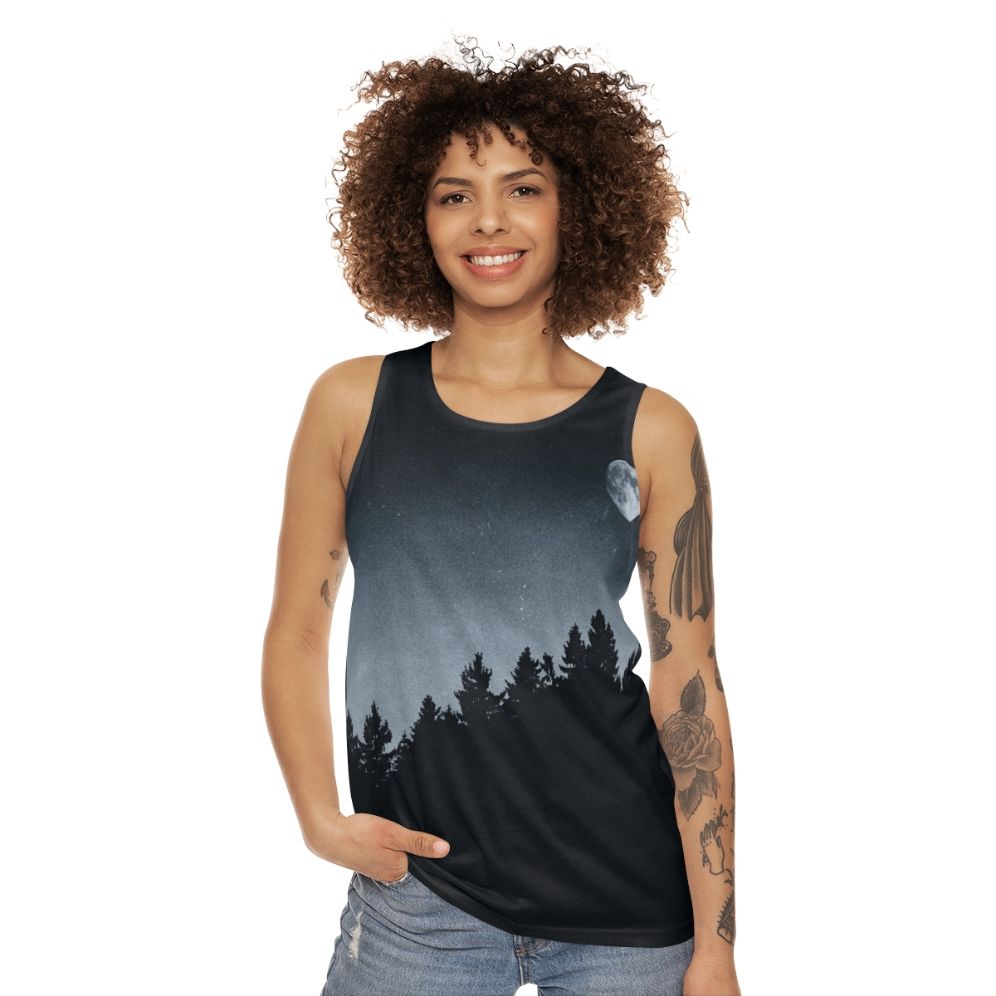 Unisex Under Moonlight Nature Tank Top - women