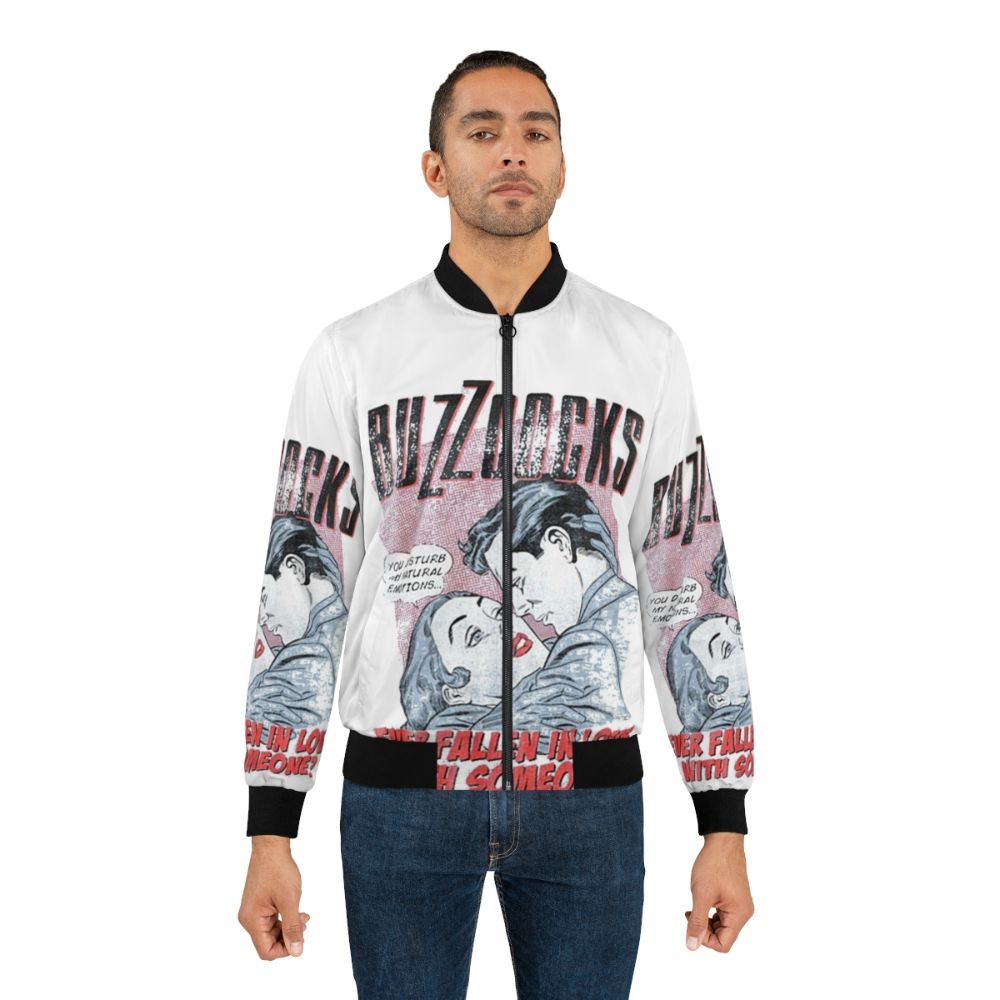 Buzzcocks punk-inspired bomber jacket with Ever Fallen in Love design - Lifestyle