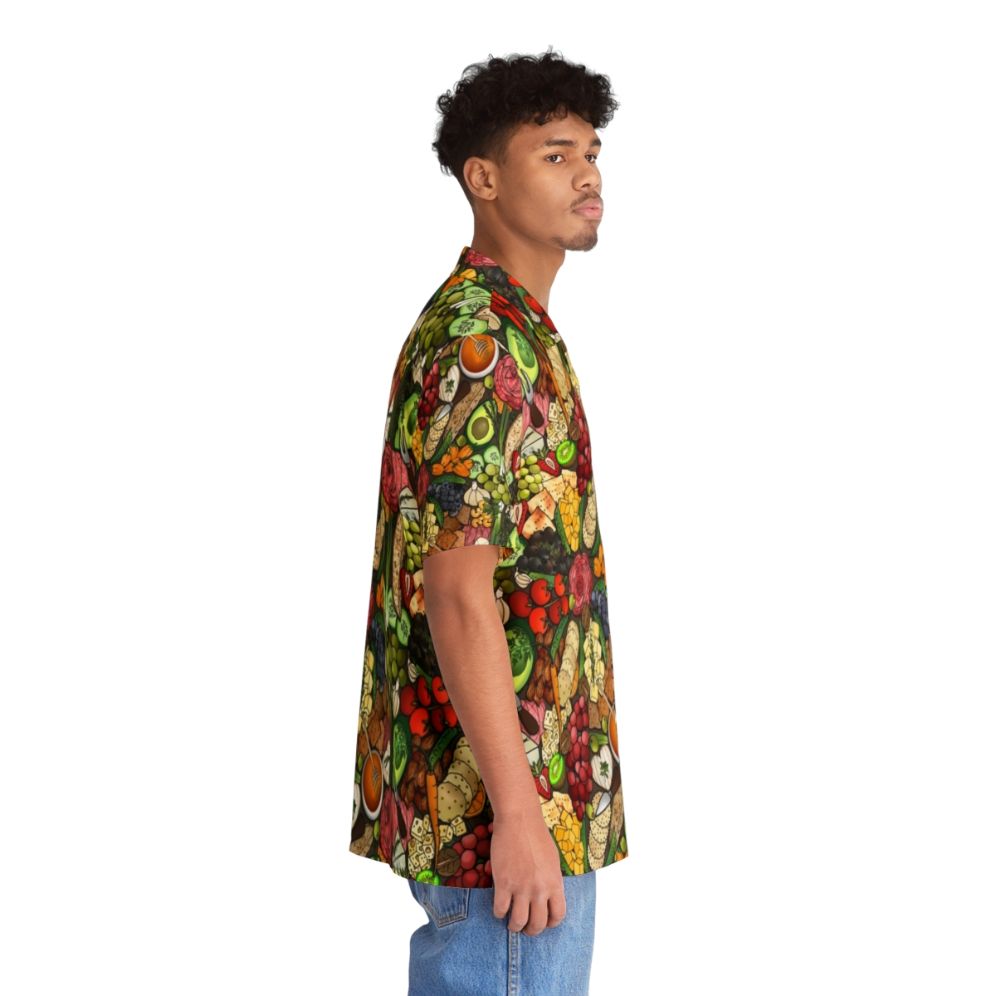 Charcuterie Hawaiian Shirt with Cheeses, Fruits, and Nuts - People Pight