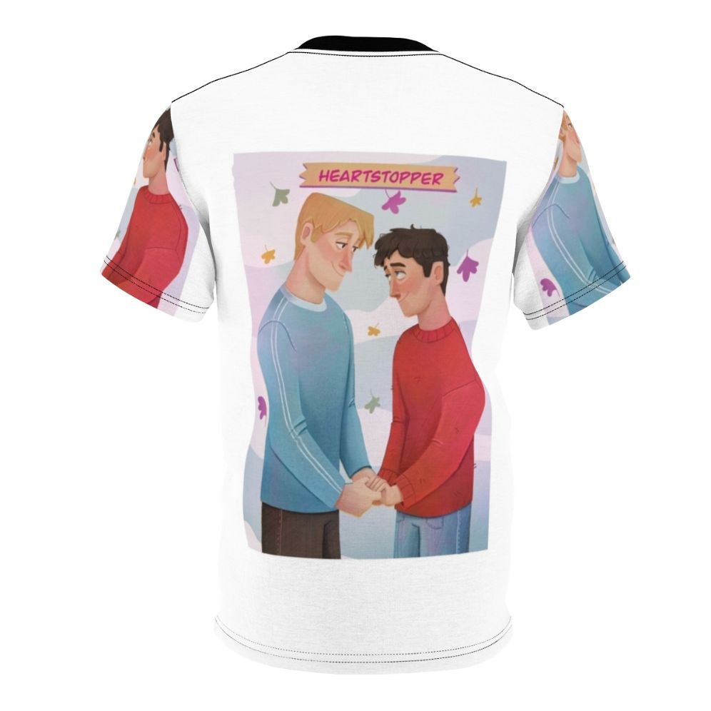 Heartstopper fan art illustration printed on a high-quality t-shirt - Back