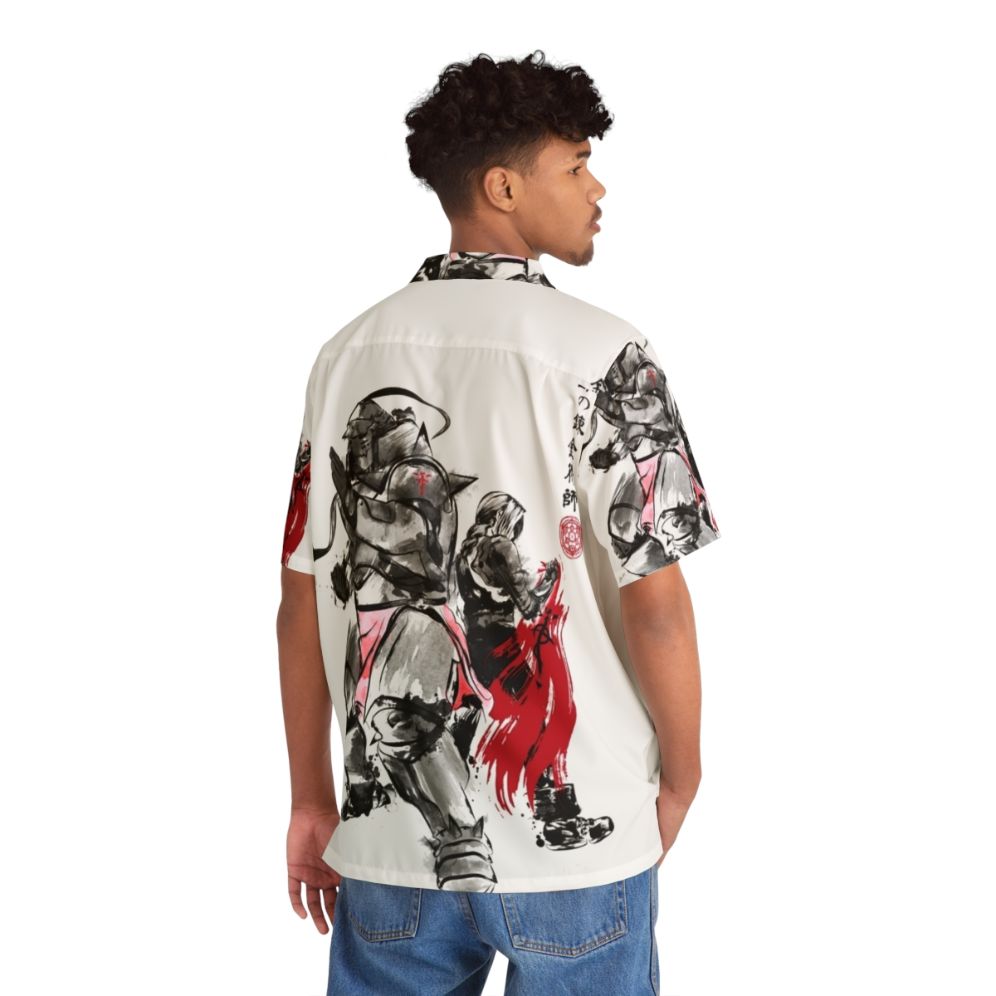 Brotherhood Sumi E Hawaiian Shirt 2 - Fullmetal Alchemist Inspired - People Back