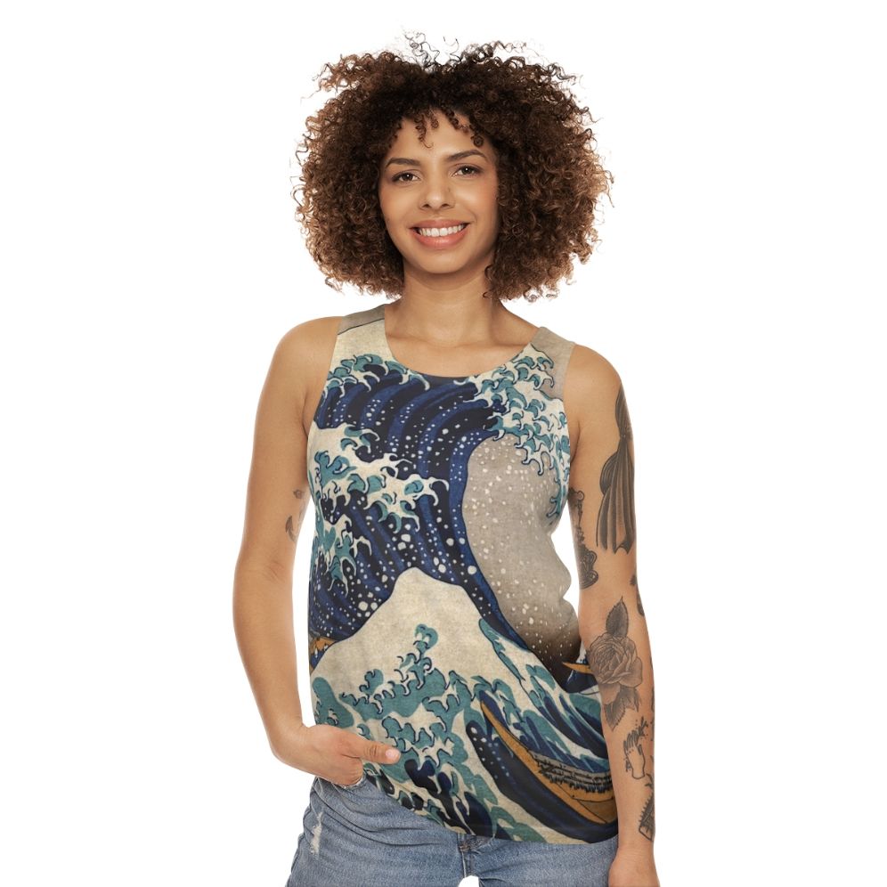 The Great Wave Off Kanagawa unisex tank top - women