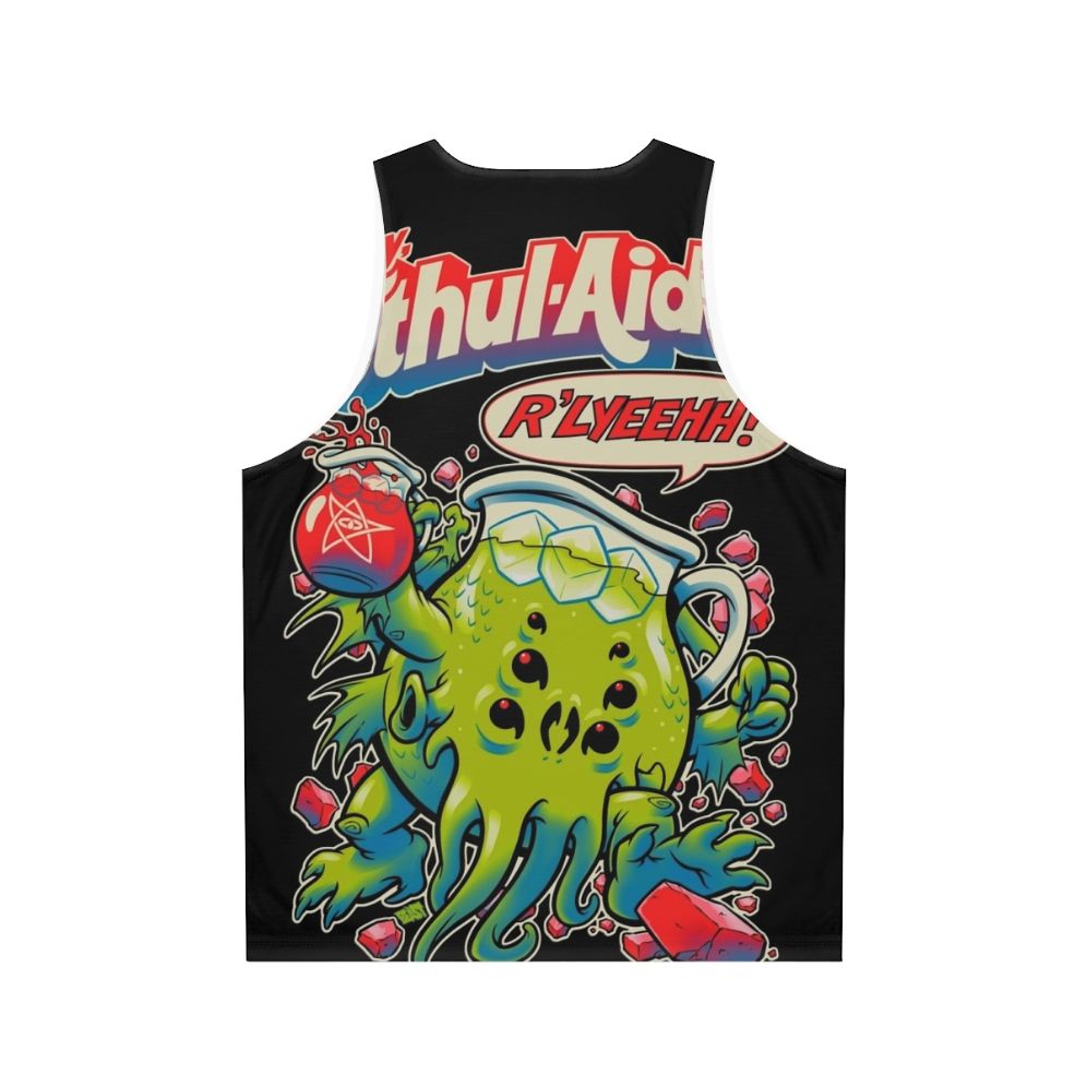 Cthulhu inspired unisex horror tank top with Kool Aid design - Back