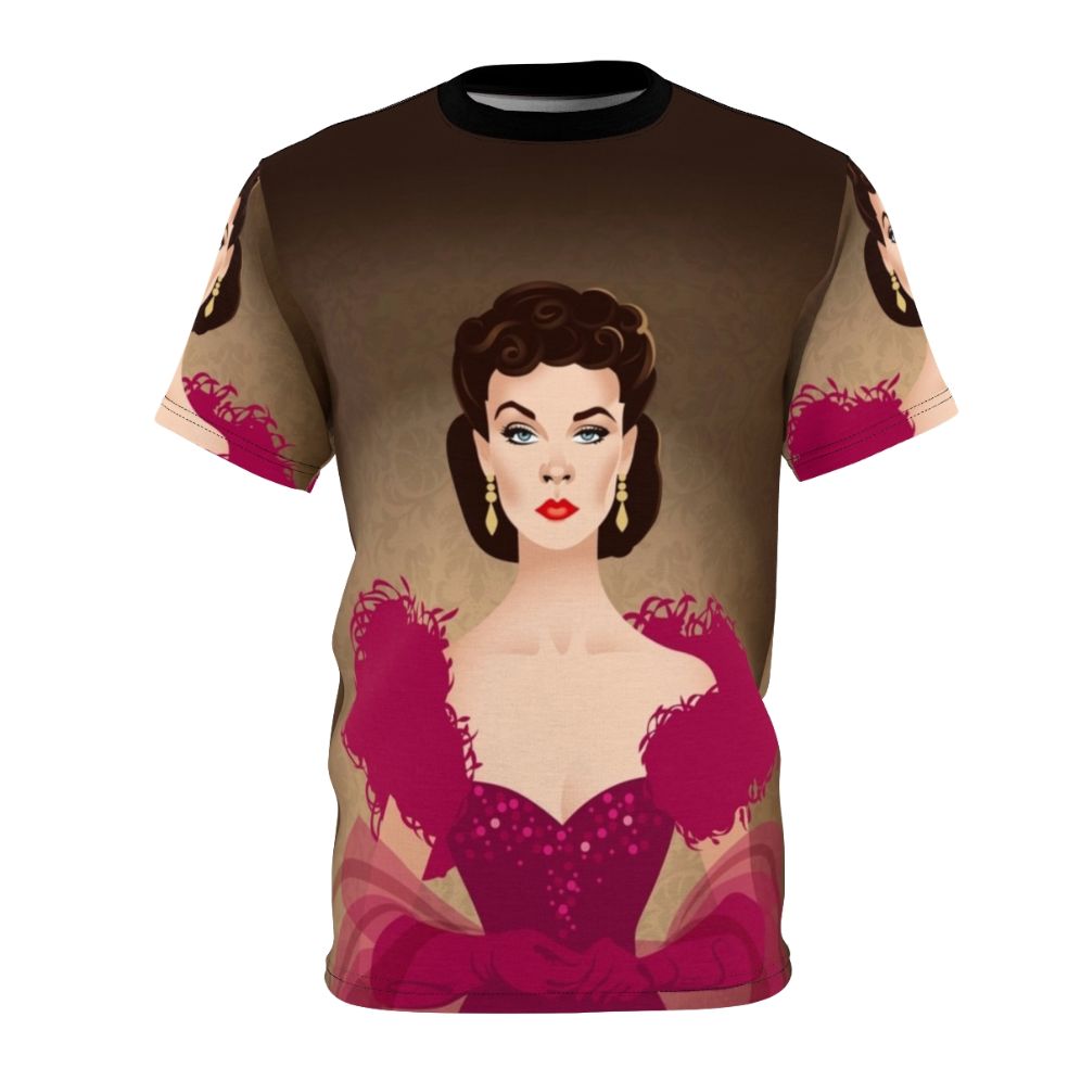 Burgundy Dress Abstract Art T-Shirt featuring the artwork of Alejandro Mogollo