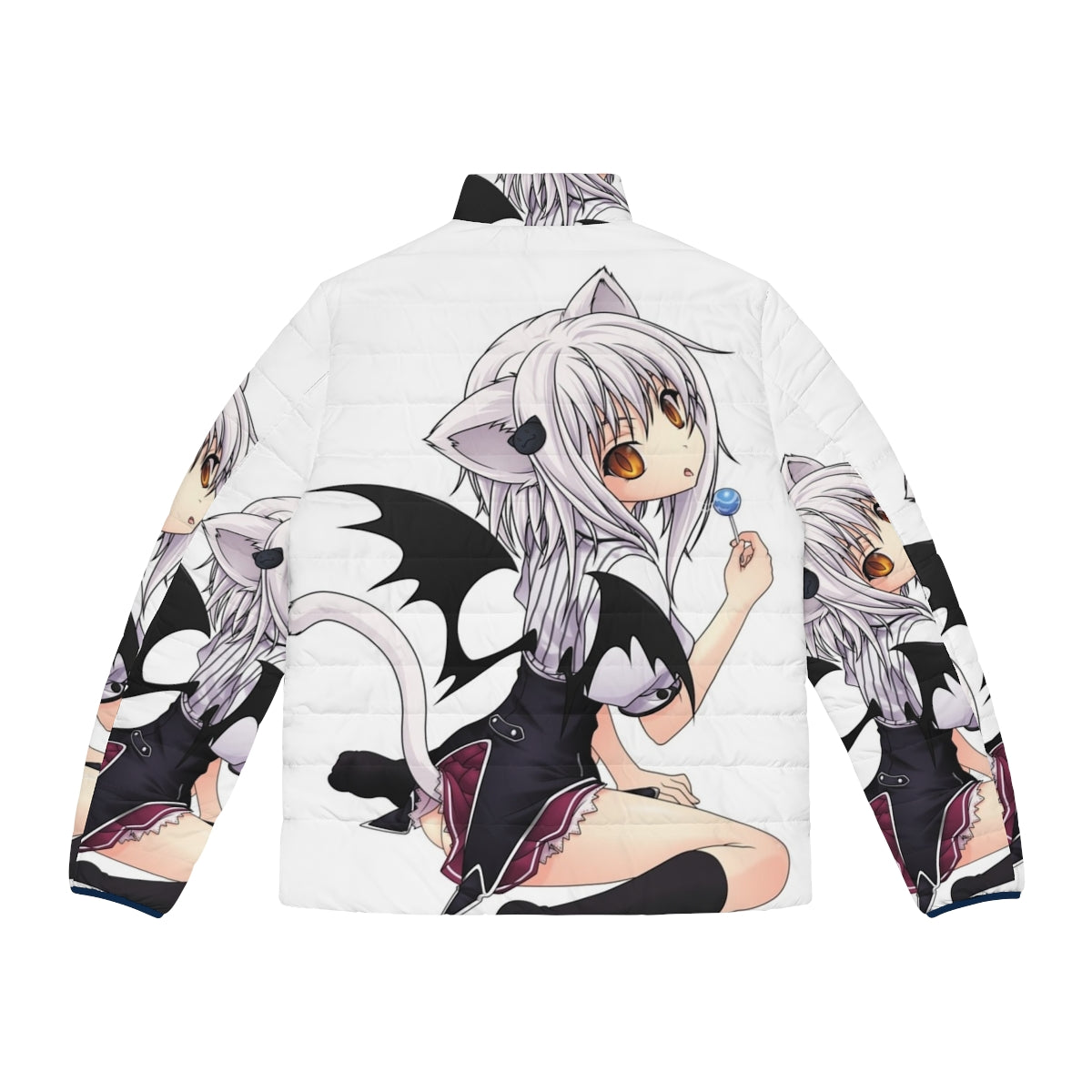 Koneko Toujou from High School DxD wearing a stylish puffer jacket - Back